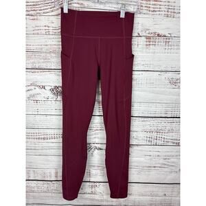 Womens PureLuxe Fabletics Oasis Activewear Leggings Pocket Plum Purple Yoga S